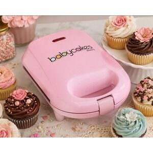 Babycakes Mini's Cupcake Maker Pink Non-Stick Ceramic Makes 4 CCM-50